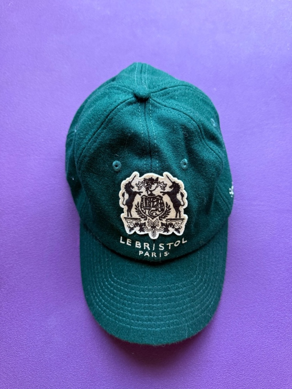 Sporty & Rich LeBristol Paris Dark Green Wool hat